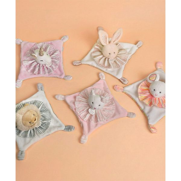 Doudou plat Les Chouchoux 20 cm Lapin