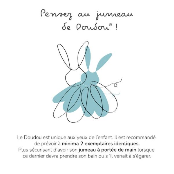 Doudou plat Les Chouchoux 20 cm Licorne