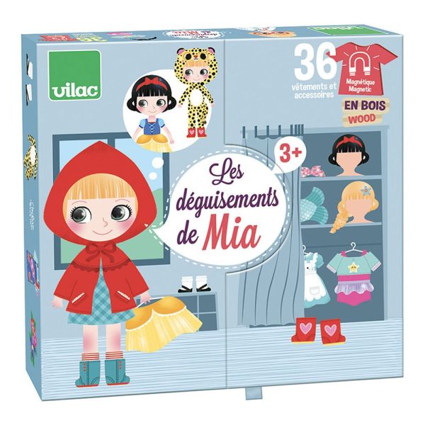 Jeu enfant Poupée magnétique Mia à habiller