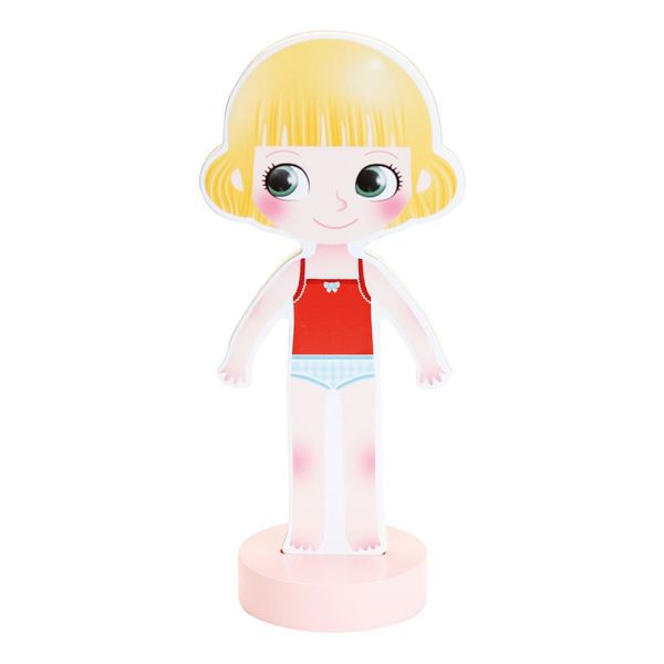 Jeu enfant Poupée magnétique Mia à habiller