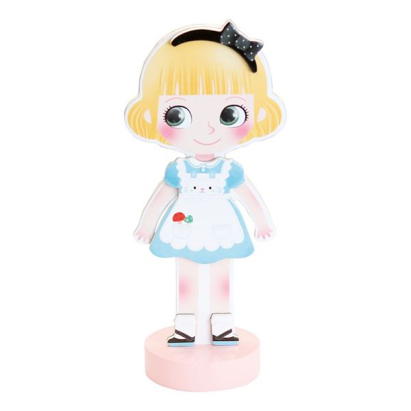 Jeu enfant Poupée magnétique Mia à habiller