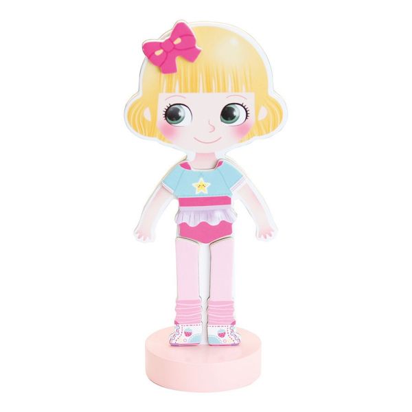 Jeu enfant Poupée magnétique Mia à habiller