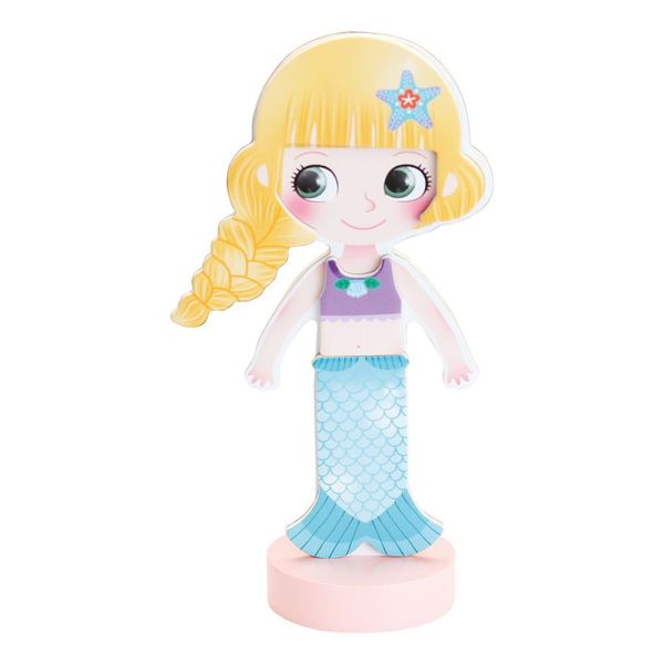 Jeu enfant Poupée magnétique Mia à habiller