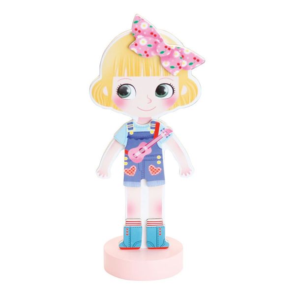Jeu enfant Poupée magnétique Mia à habiller