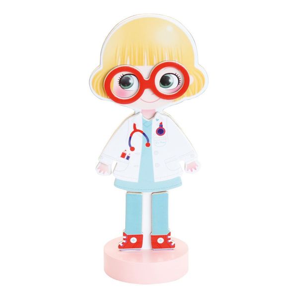 Jeu enfant Poupée magnétique Mia à habiller
