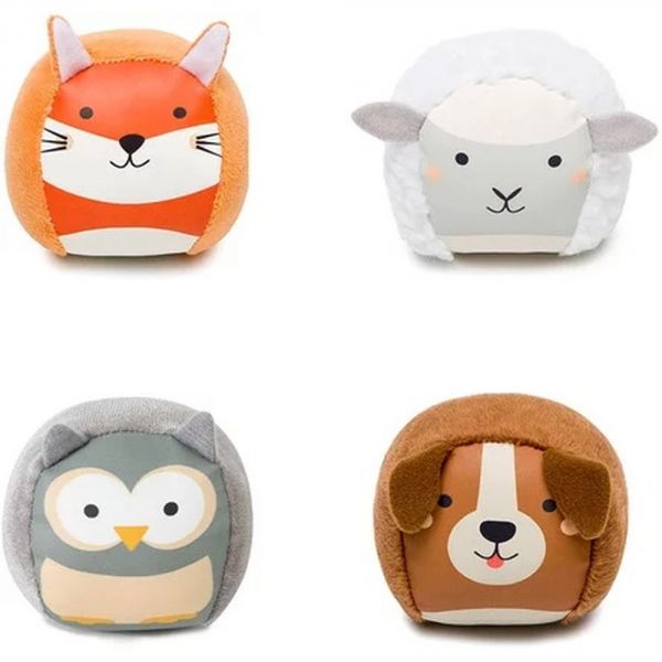 Lot de 4 balles doudous Ferme