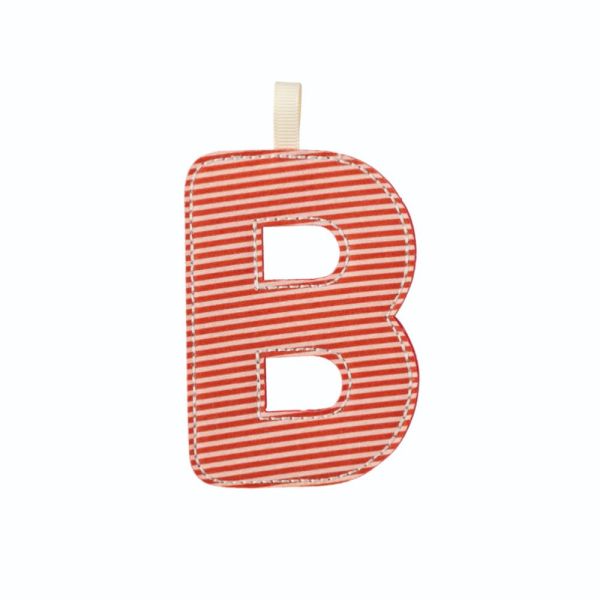 Lettre en tissu phosphorescente rose B