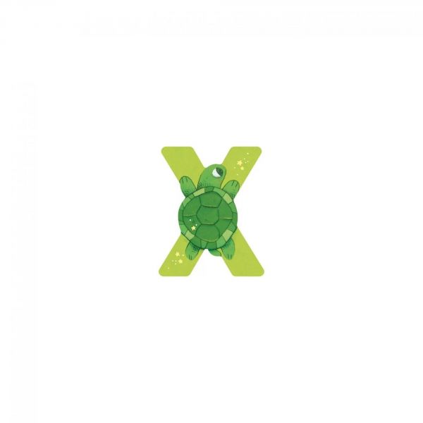 Lettre bois - X vert