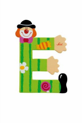 Petit Jour Lettre clown en bois G