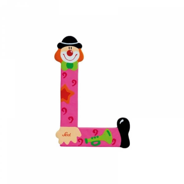 Petit Jour Lettre clown en bois G
