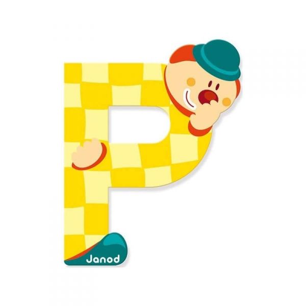 Lettre de l'alphabet Clown P