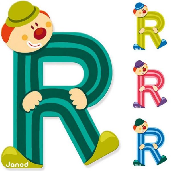 Lettre de l'alphabet Clown R