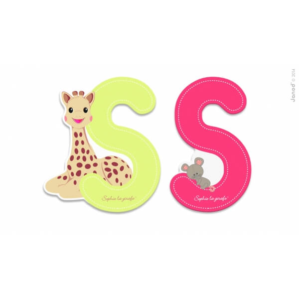 Lettre de l'alphabet Sophie la girafe S
