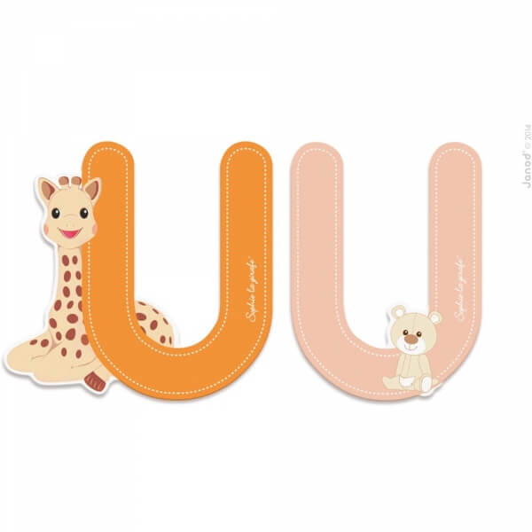 Lettre de l'alphabet Sophie la girafe U
