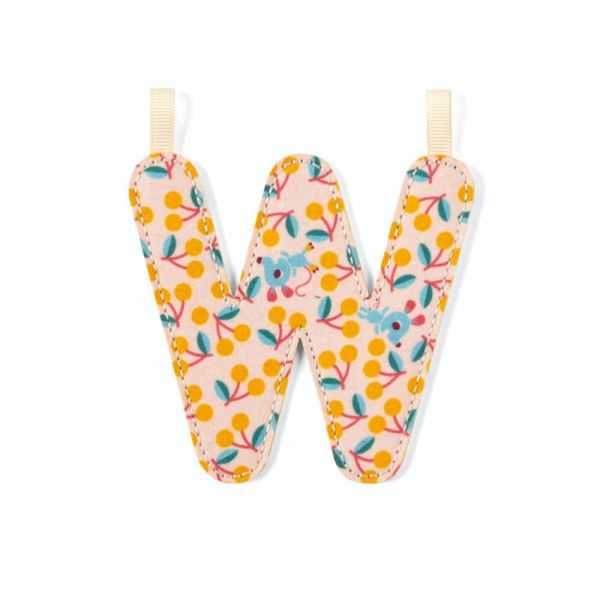 Lettre en tissu phosphorescente W