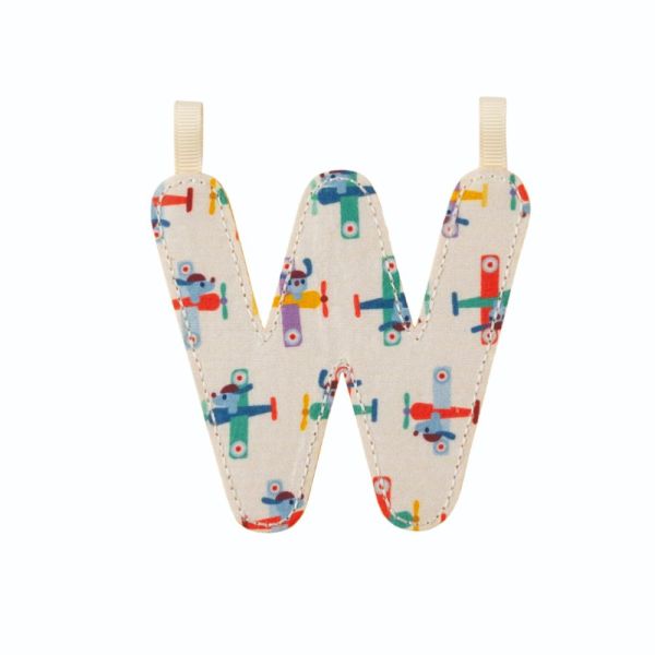 Lettre en tissu phosphorescente W
