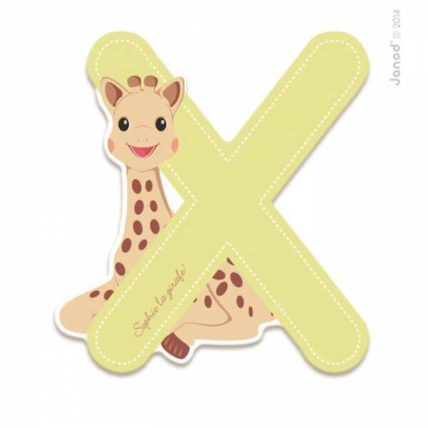 Lettre de l'alphabet Sophie la girafe X