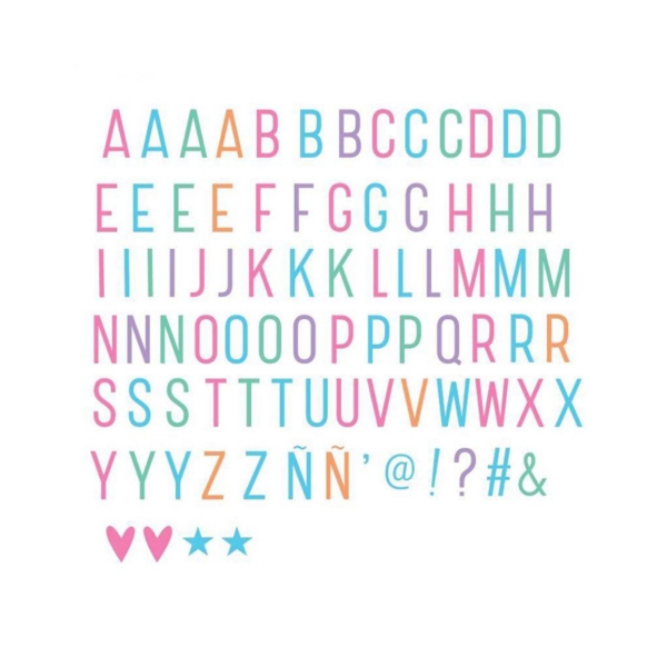 Set de lettres Basic pastel