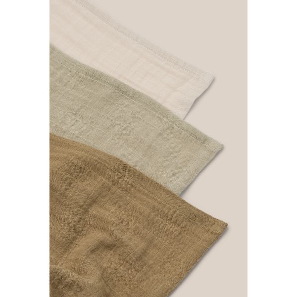 Lot de 3 langes Lewis 65 x 65 cm Sandy mix