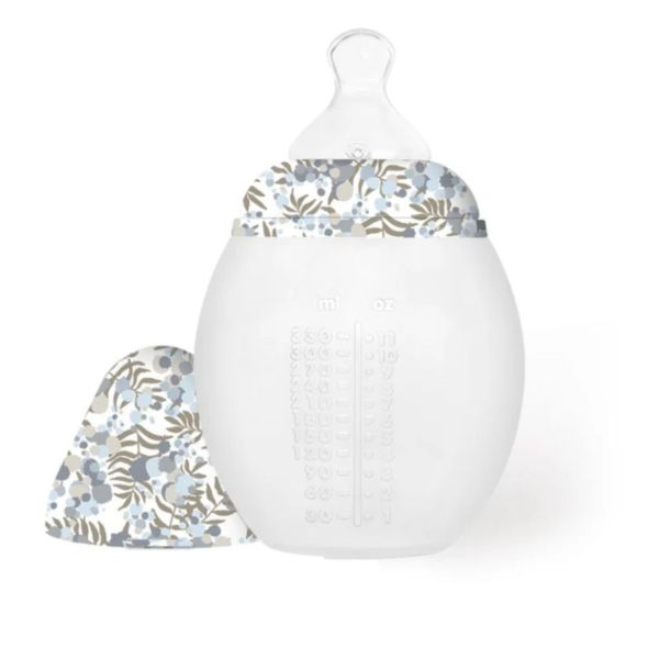 Biberon anti-colique 330 ml en silicone médical, Liberty Mimosa Bleu 3m+