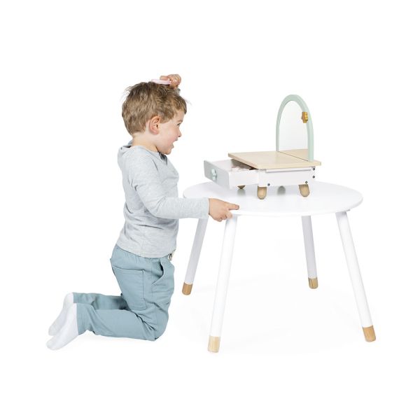 Coiffeuse de table en bois pour enfant Licorne