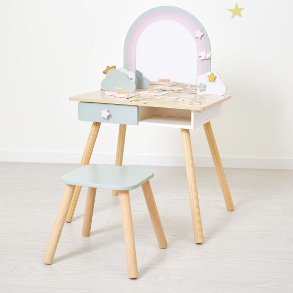 Coiffeuse en bois pour enfant Licorne