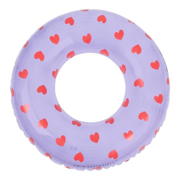 Bouée gonflable cœur violet 90 cm