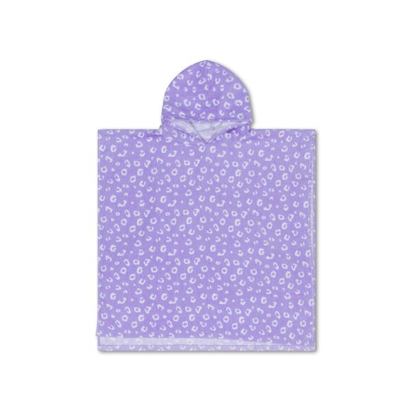Poncho de plage léopard lila 65x65 cm