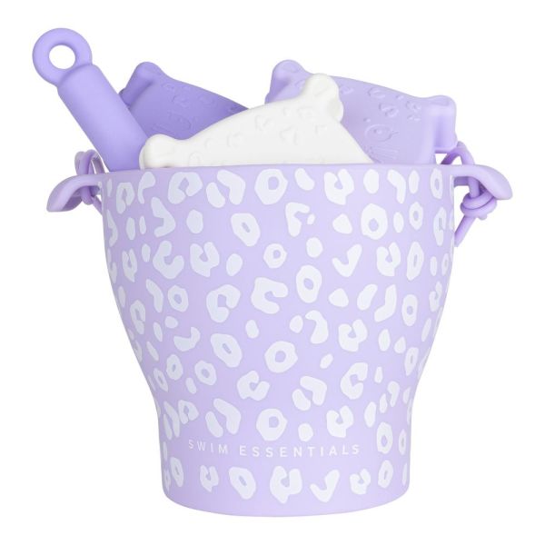 Set de plage silicone - Léopard lila