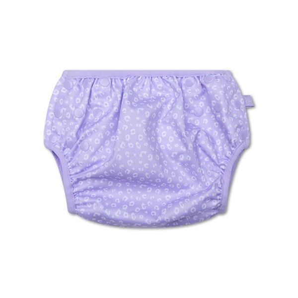 Couche de bain lavable Léopard lila 0-3 ans
