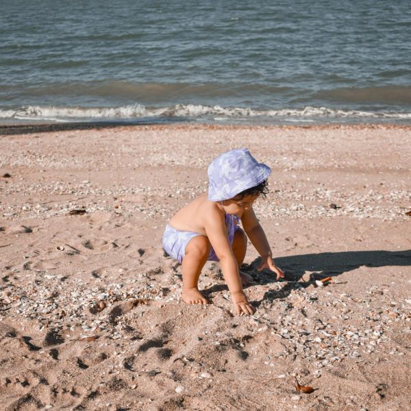 Chapeau anti UV étoile de mer lila - 2-4 ans