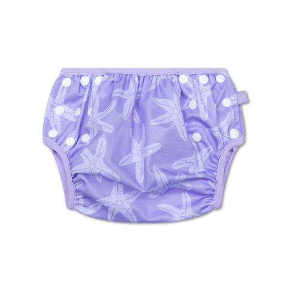 Couche de bain lavable étoile de mer lila 0-3 ans