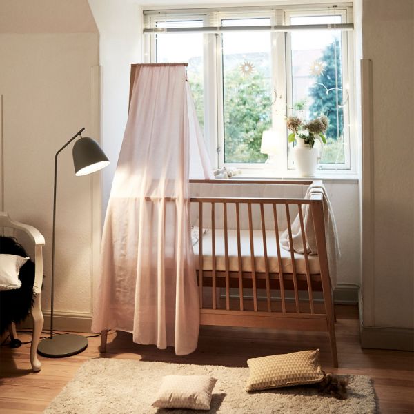 Chambre bébé duo Linea lit évolutif + commode Hêtre