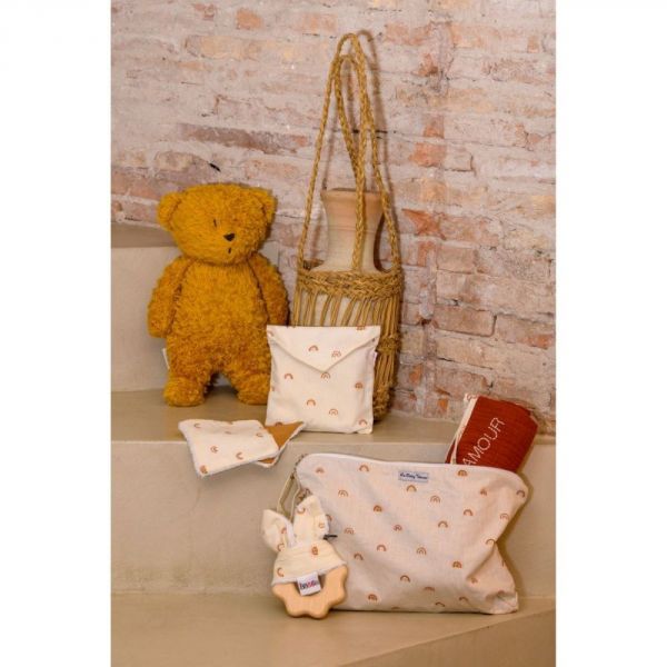 Lot lingettes lavables et pochette Arc-en-ciel Camel