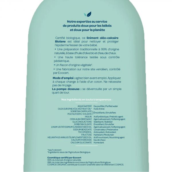 Liniment oléo-calcaire BIO 500 ml