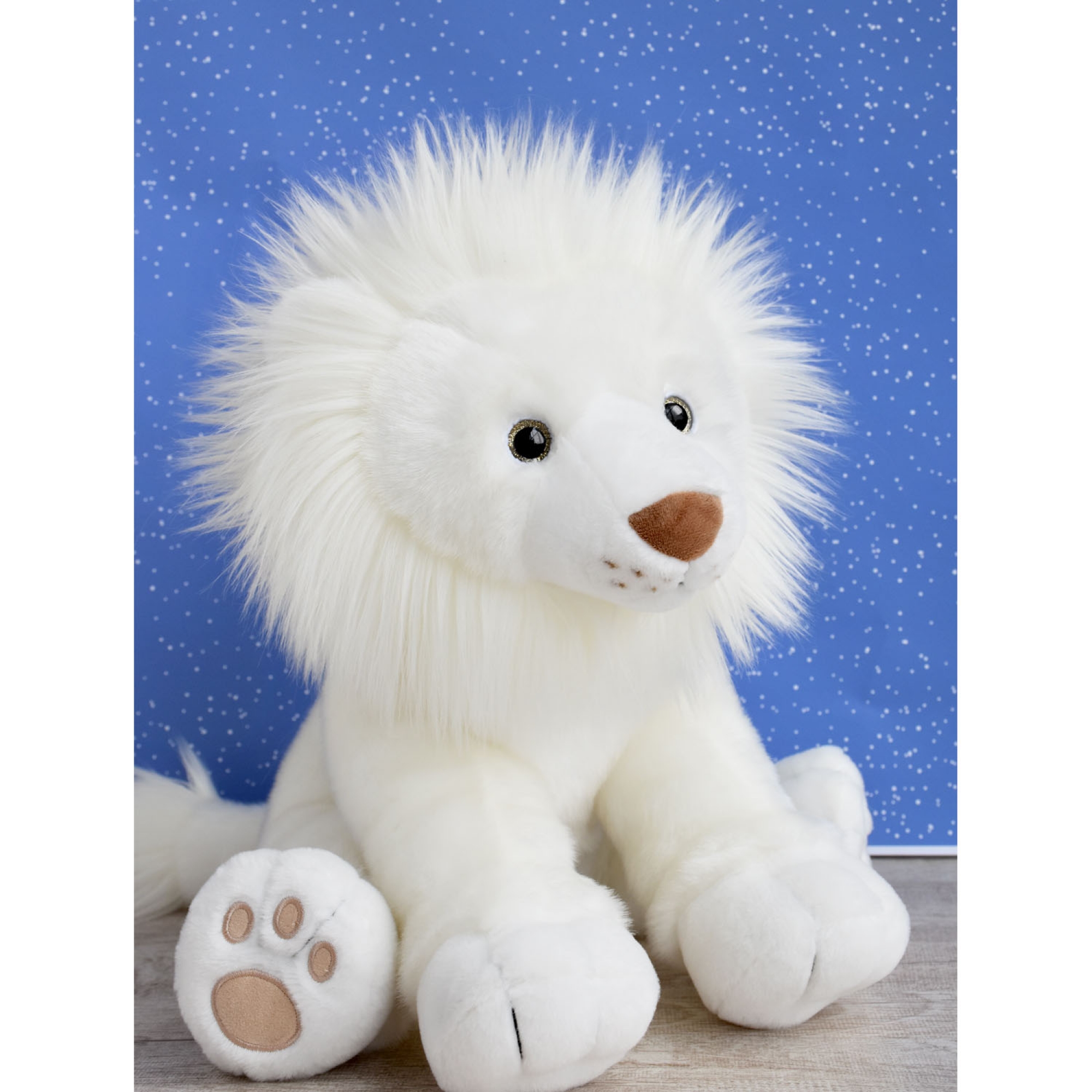 Histoire D Ours Peluche Lion Des Neiges 40 Cm Made In Bebe