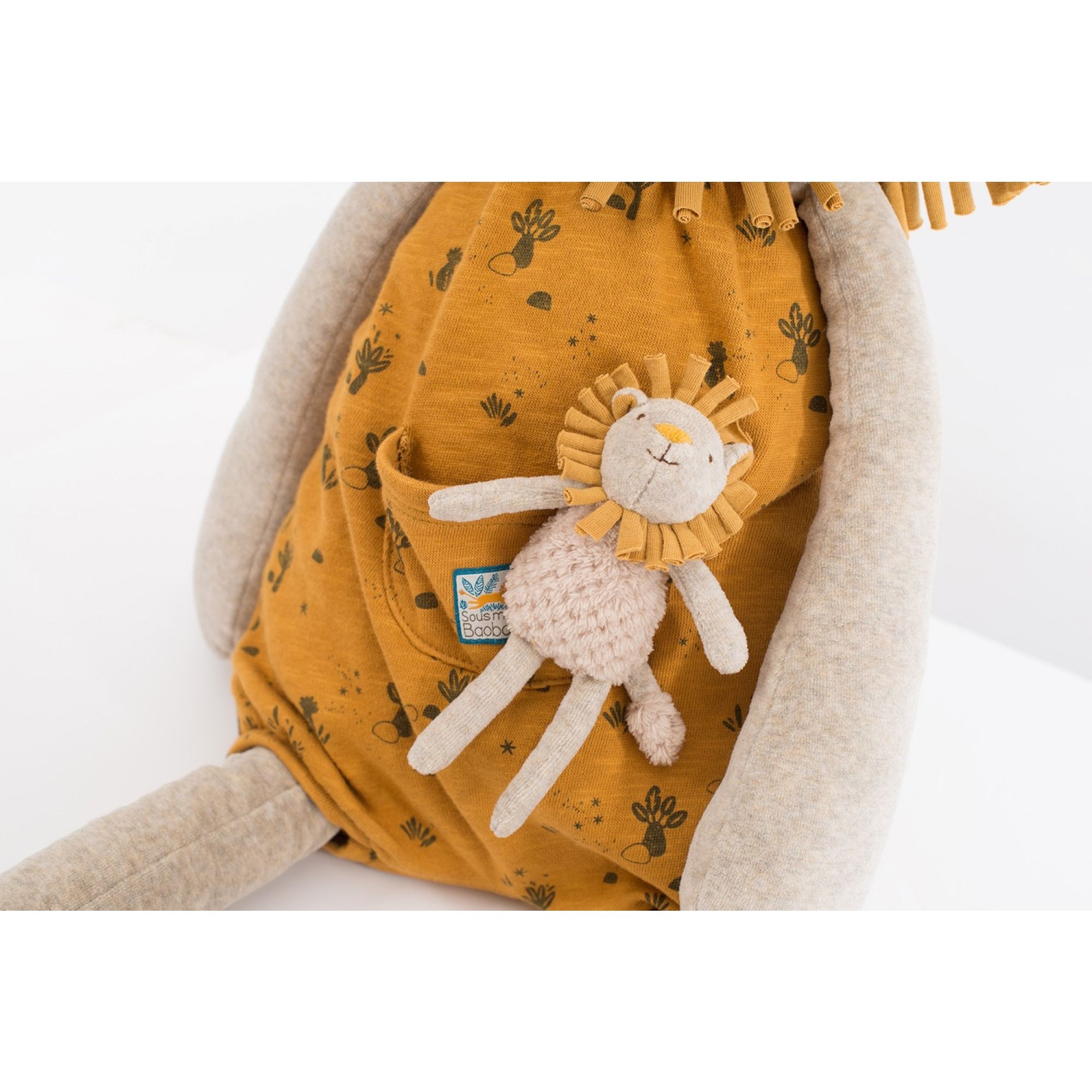 Moulin Roty Peluche Geante Lion Sous Mon Baobab Made In Bebe
