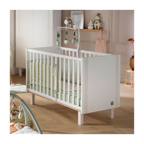 Lit bébé 60x120 cm Eleonore blanc