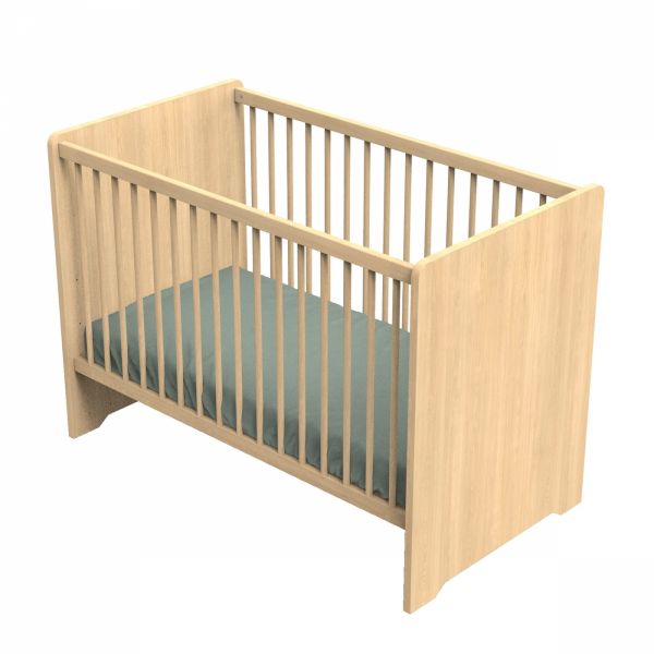 Kinderkraft Lit enfant à barreaux Mia White 60x120 cm bois