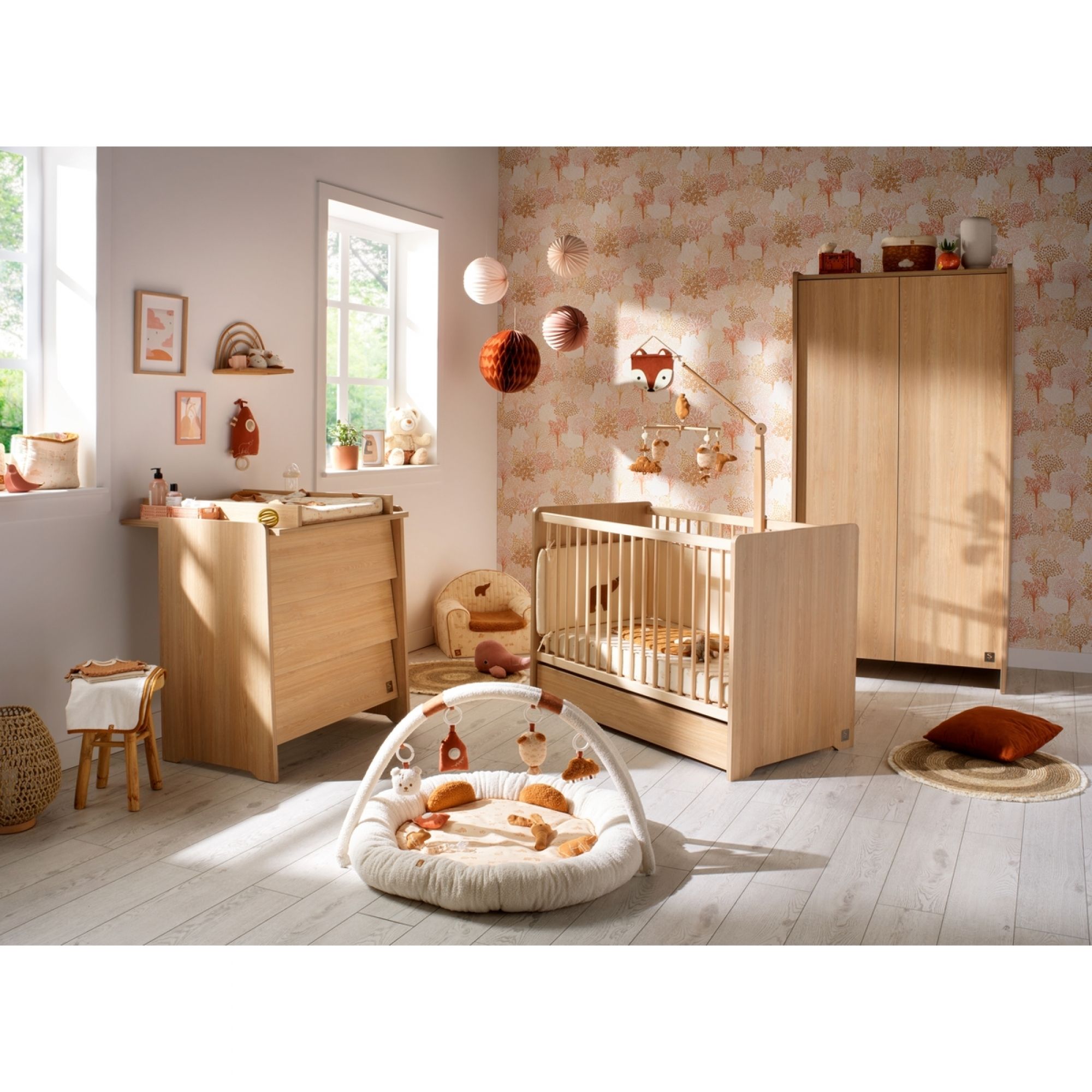 Lit bebe 60x120cm Cannelle non transformable