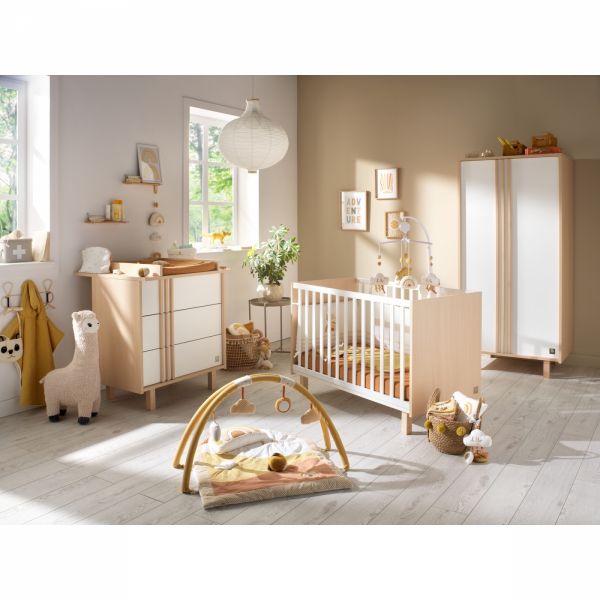 Chambre bébé duo lit 60x120cm (non transformable) + commode Nature