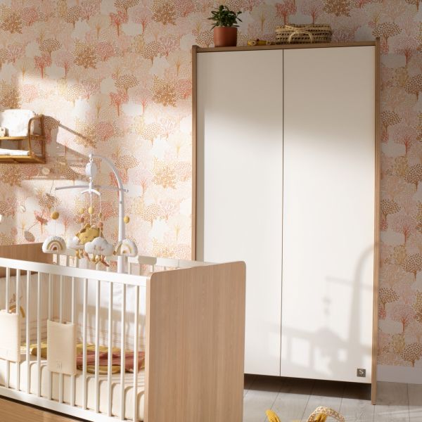 Chambre bébé trio lit 60x120cm + commode + armoire Vanille