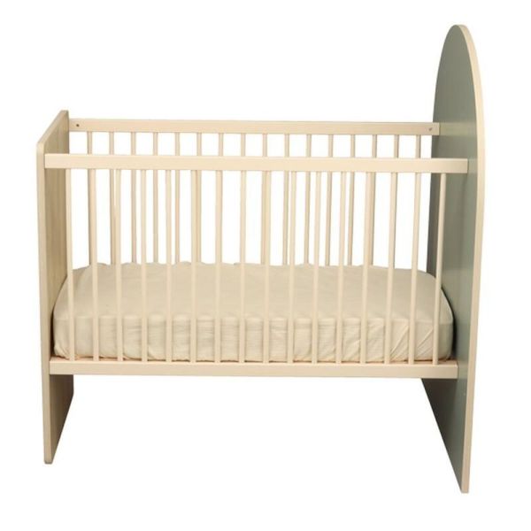 Lit bébé évolutif 60x120 cm en 90x190 cm Arche Sauge