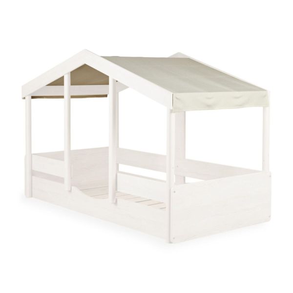 Toit pour lit banane enfant 90 x 200 cm en tissu Cottage Butter