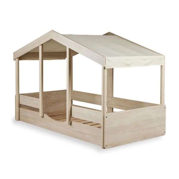 Toit pour lit banane enfant 90 x 200 cm en tissu Cottage Butter