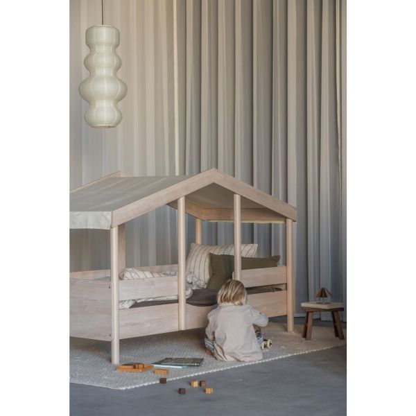 Toit pour lit banane enfant 90 x 200 cm en tissu Cottage Butter