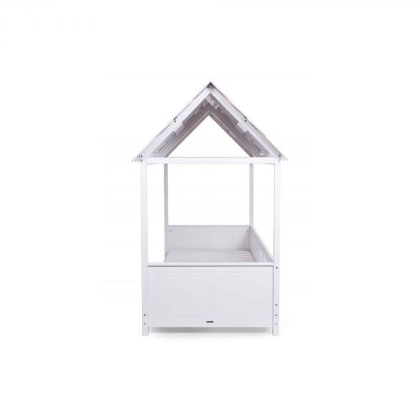 Lit cabane enfant avec toit 90 x 200 cm blanc