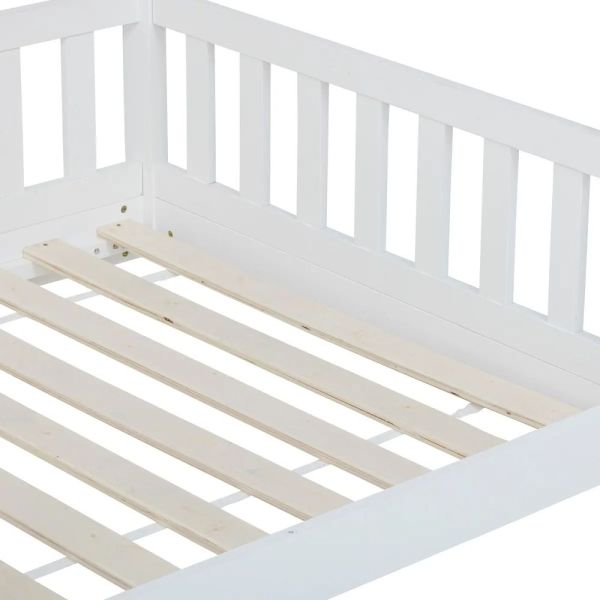 Lit cabane Bosco 90 x 190 cm blanc
