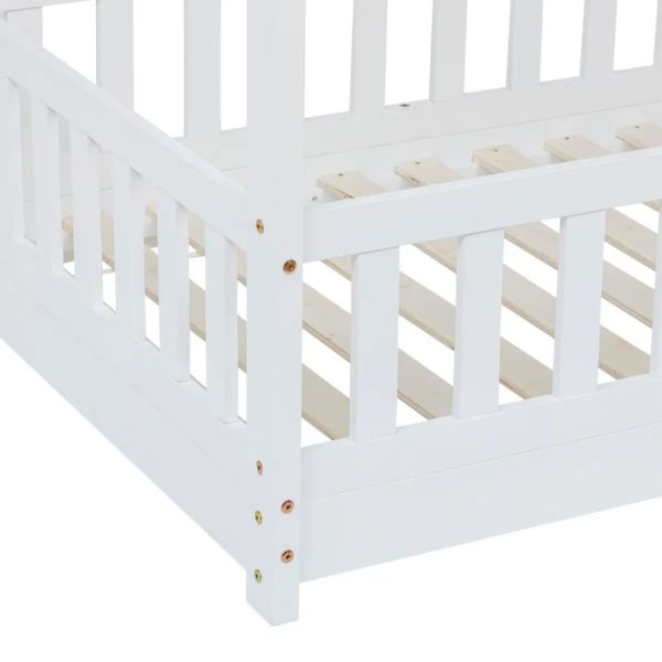 Lit cabane Bosco 90 x 190 cm blanc
