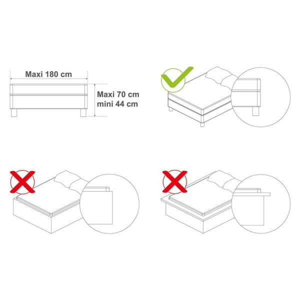 Lit-cododo hêtre brut
